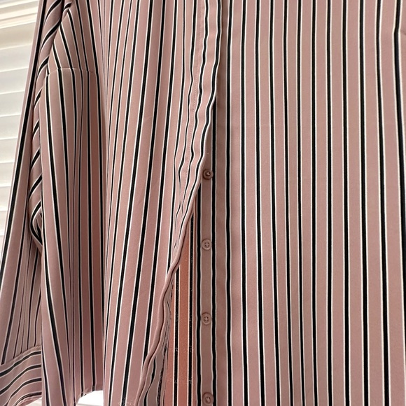 Express Portofino Pink Striped Button Down Shirt - Picture 4 of 10